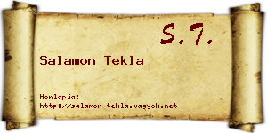 Salamon Tekla névjegykártya